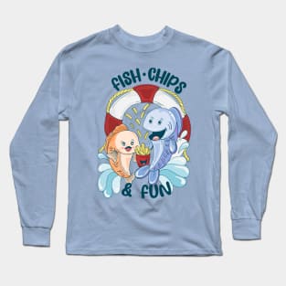 Fish, Chips and Fun Long Sleeve T-Shirt